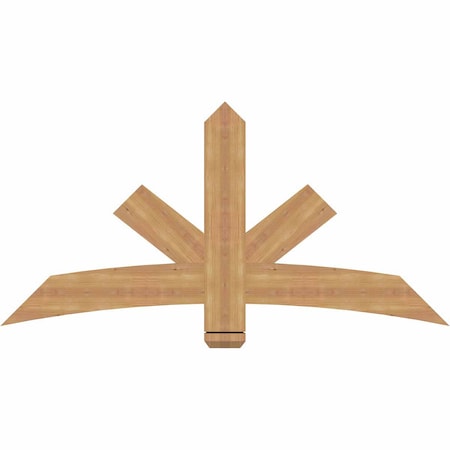 Ekena Millwork Alberta Smooth Timber Gable Bracket, Western Red Cedar, 60"W x 30"H x 1 1/2"D x 5 1/2"F, 12/12 Pitch GBW060X30X0206ALB00SWR
